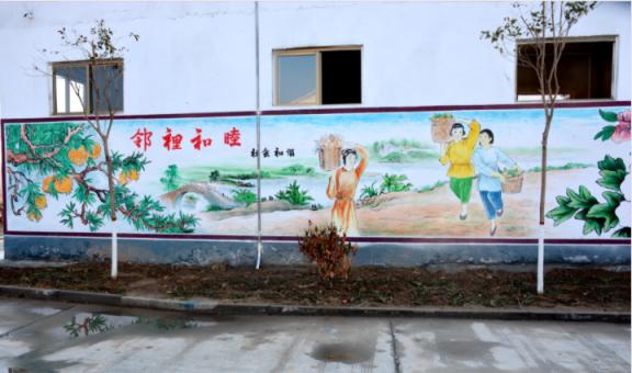 盈江乡镇文化墙 乡风文明焕发新活力